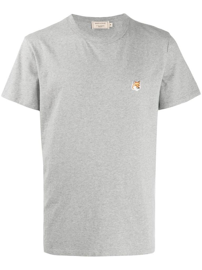 fox logo embroidered T-shirt