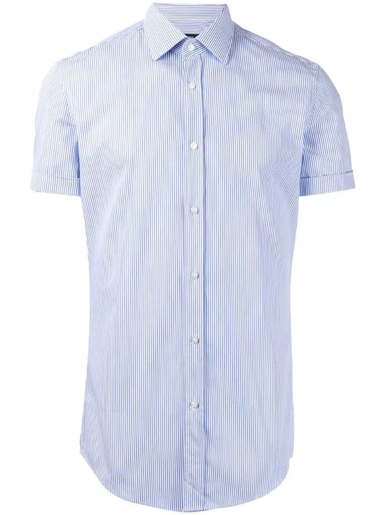short sleeve button-front shirt