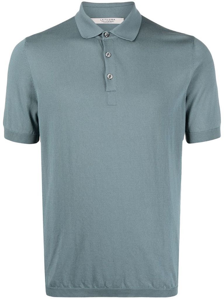 short-sleeve fitted polo shirt
