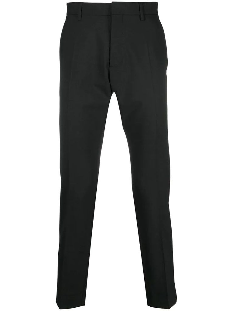 mid-rise cropped tailored trousers