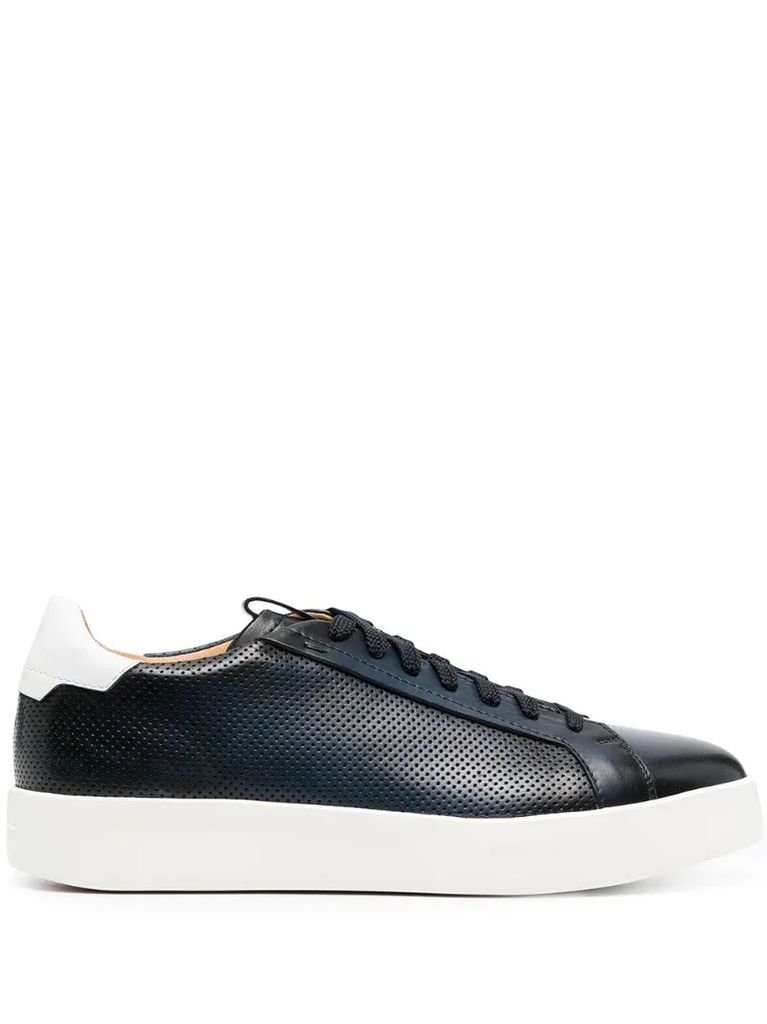 perforated low-top sneakers