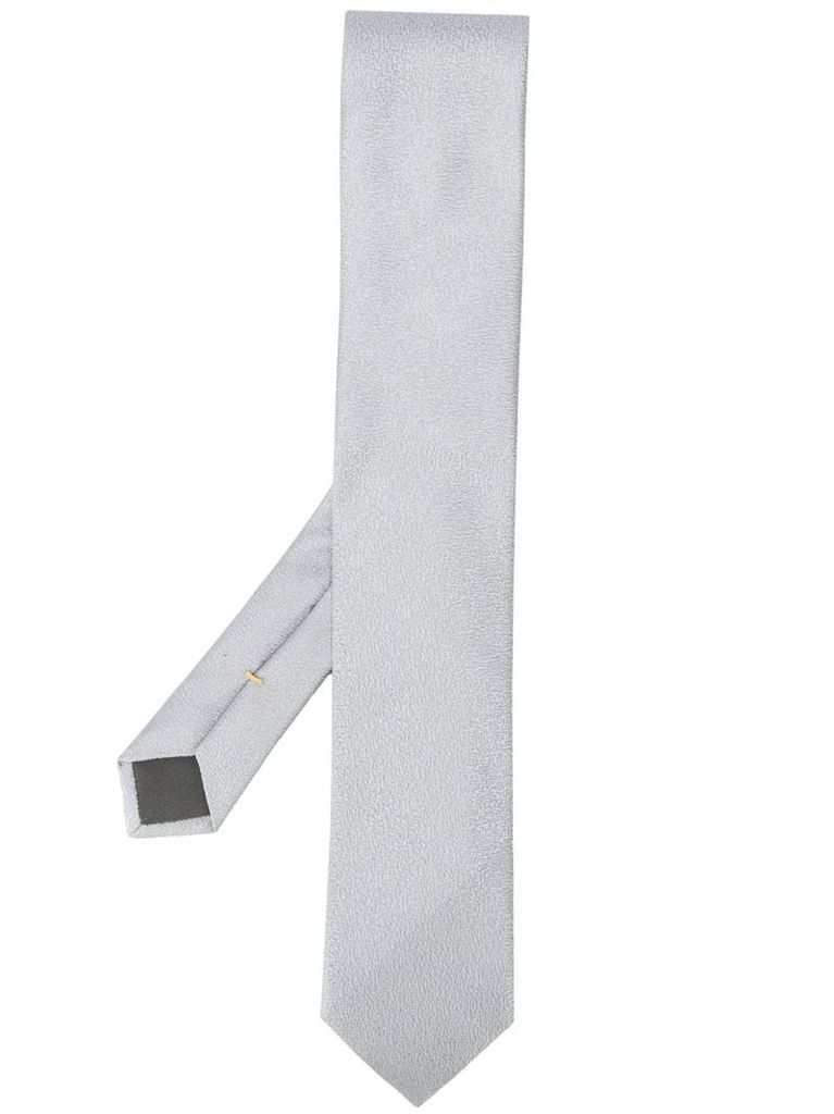 metallic-print pointed tie
