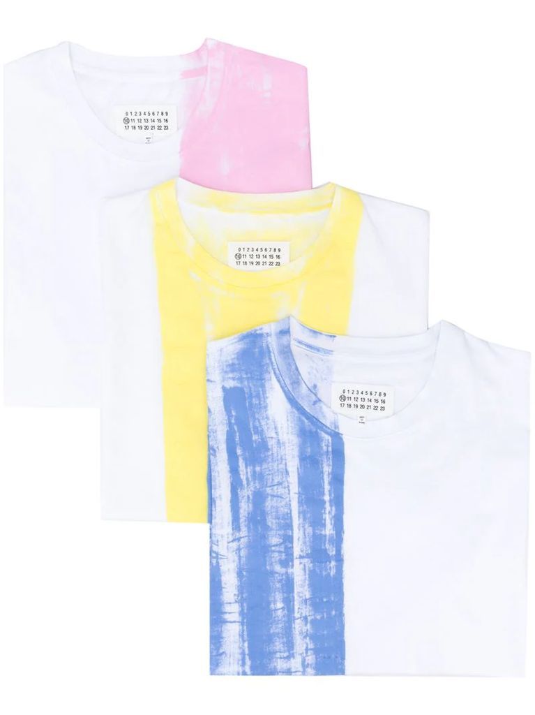 three-pack colour-block T-shirts