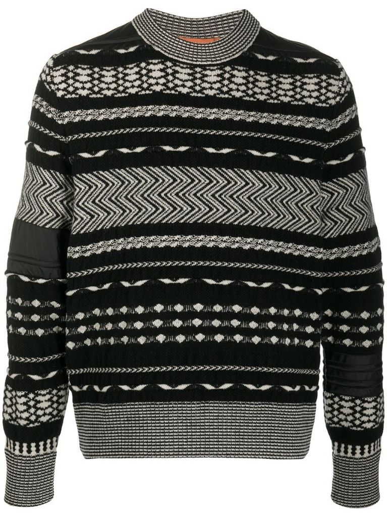 monochrome wool knit jumper