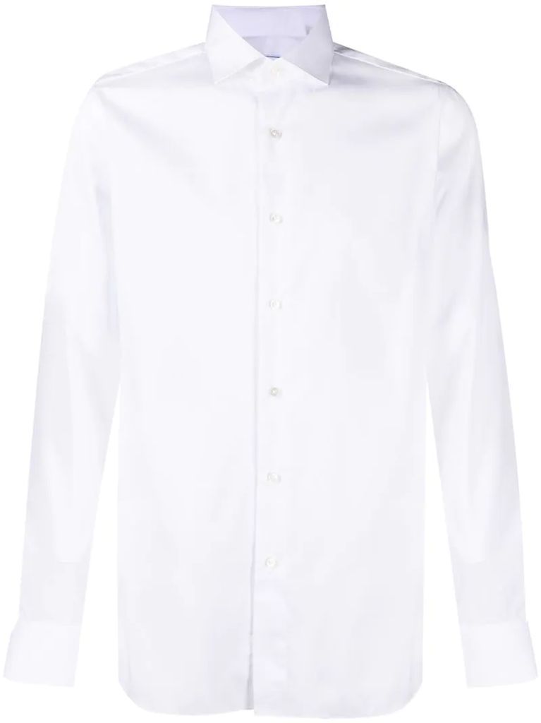 spread-collar long-sleeve shirt