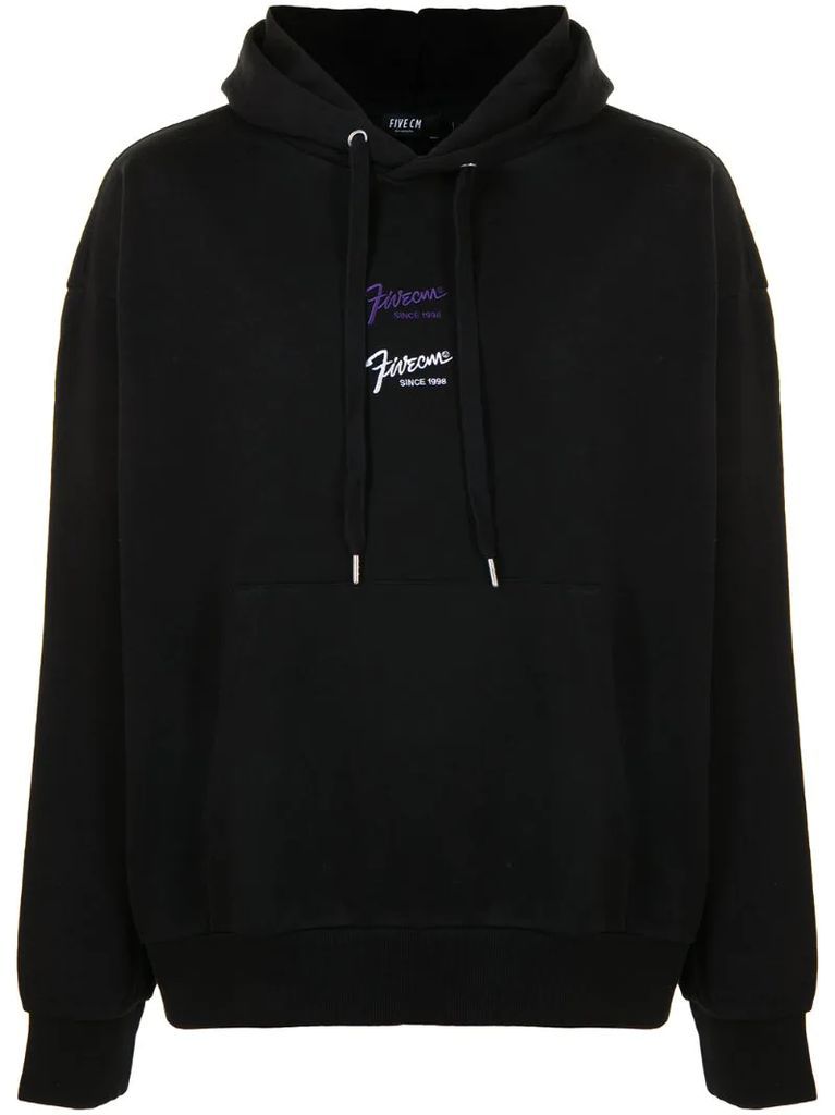 graphic-print cotton hoodie