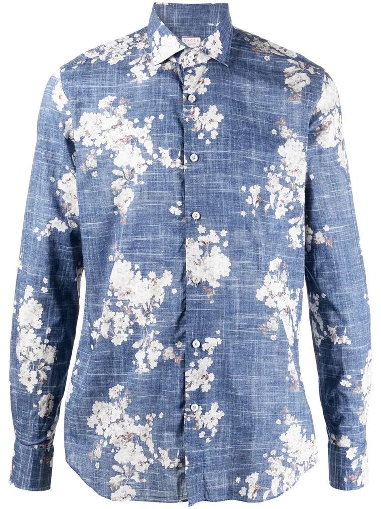 floral print button-down shirt
