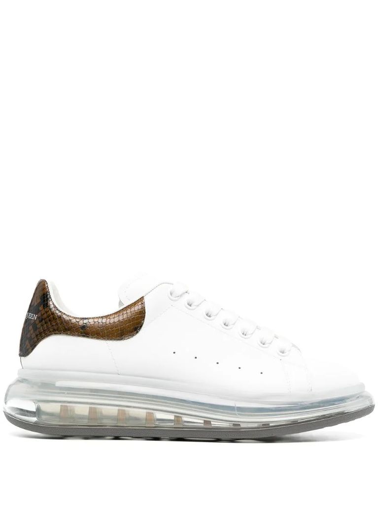 Oversized clear sole sneakers
