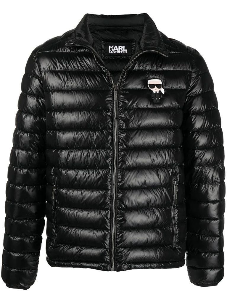 Ikonik-patch quilted jacket