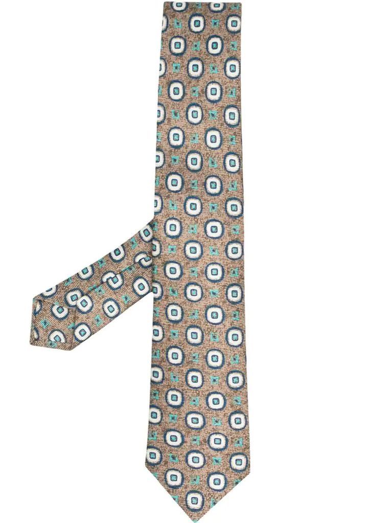 motif-print neck tie