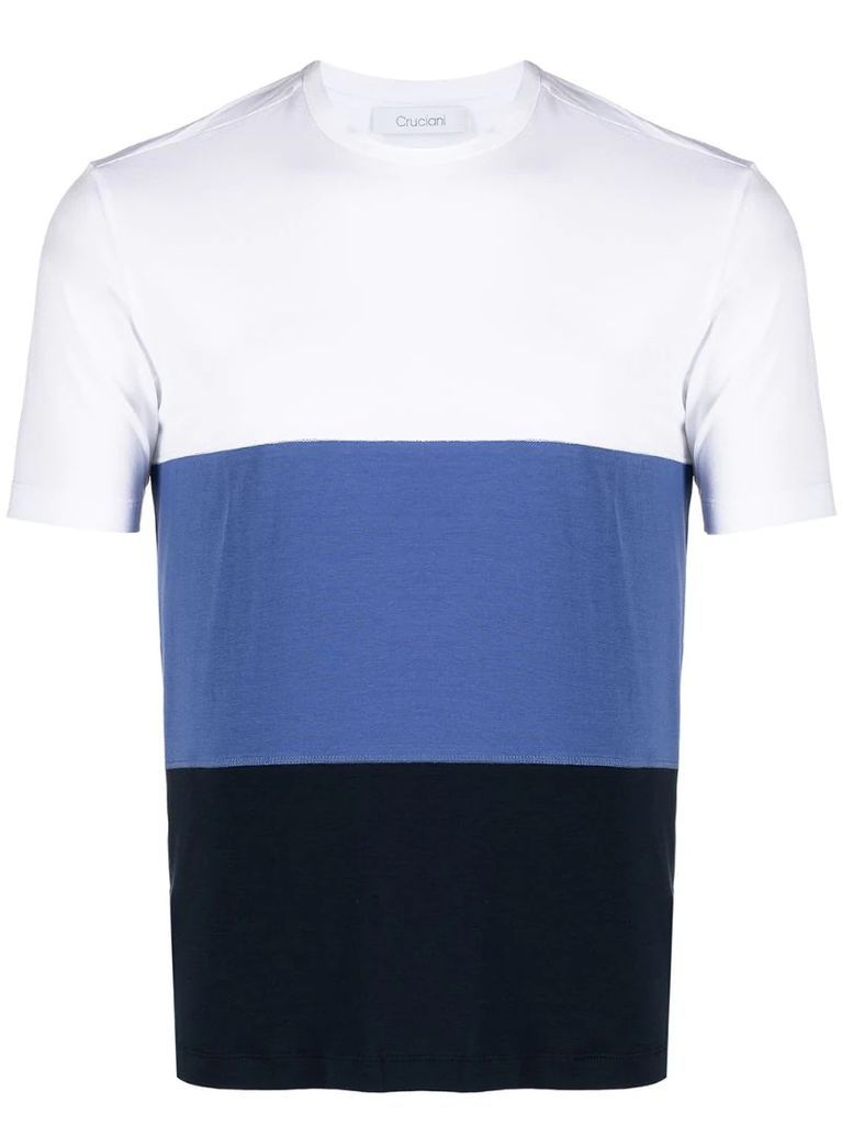 colour-block striped T-shirt