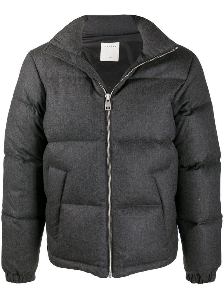 zip-up puffer jacket
