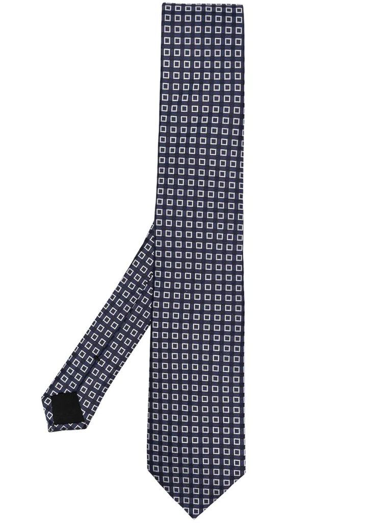 square jacquard silk tie