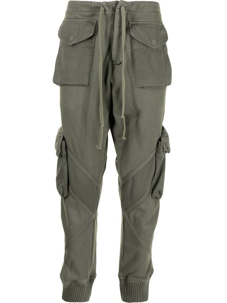 multi-pocket cargo trousers
