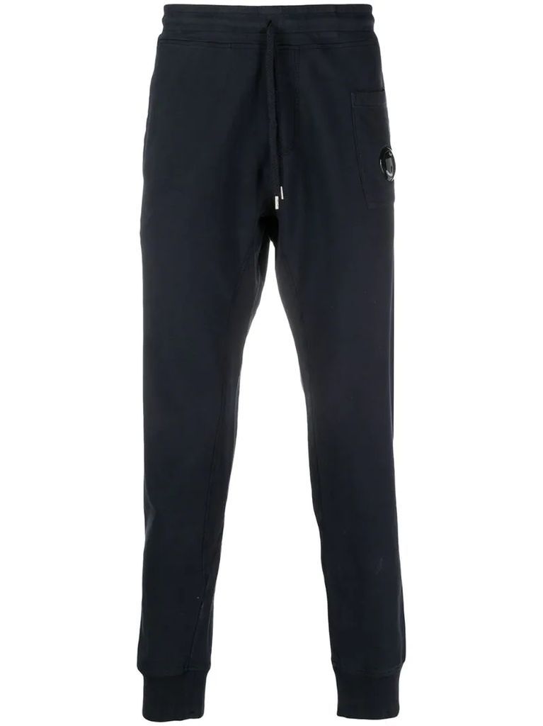 logo-patch cotton track trousers