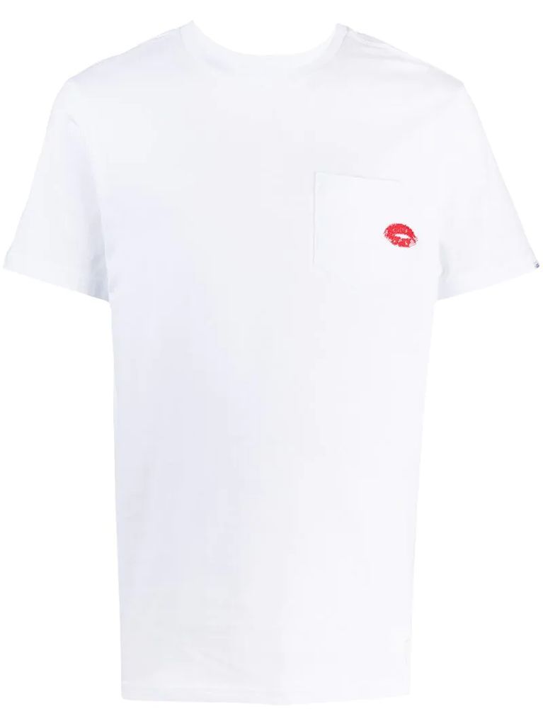 embroidered lips T-shirt