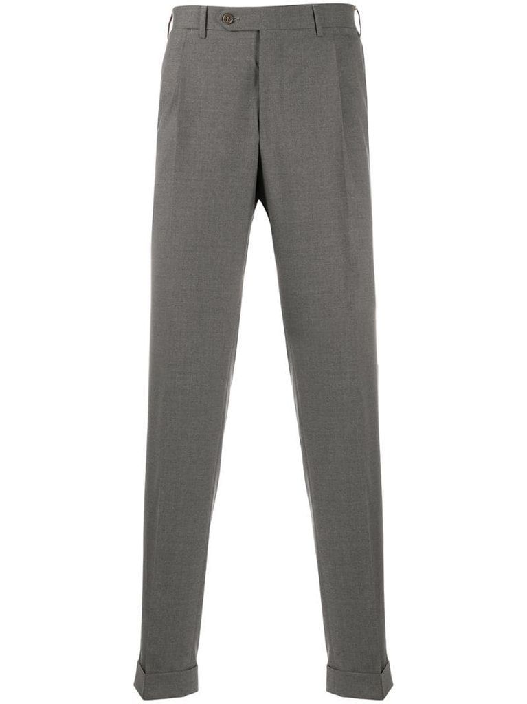 straight-fit tailored trousers