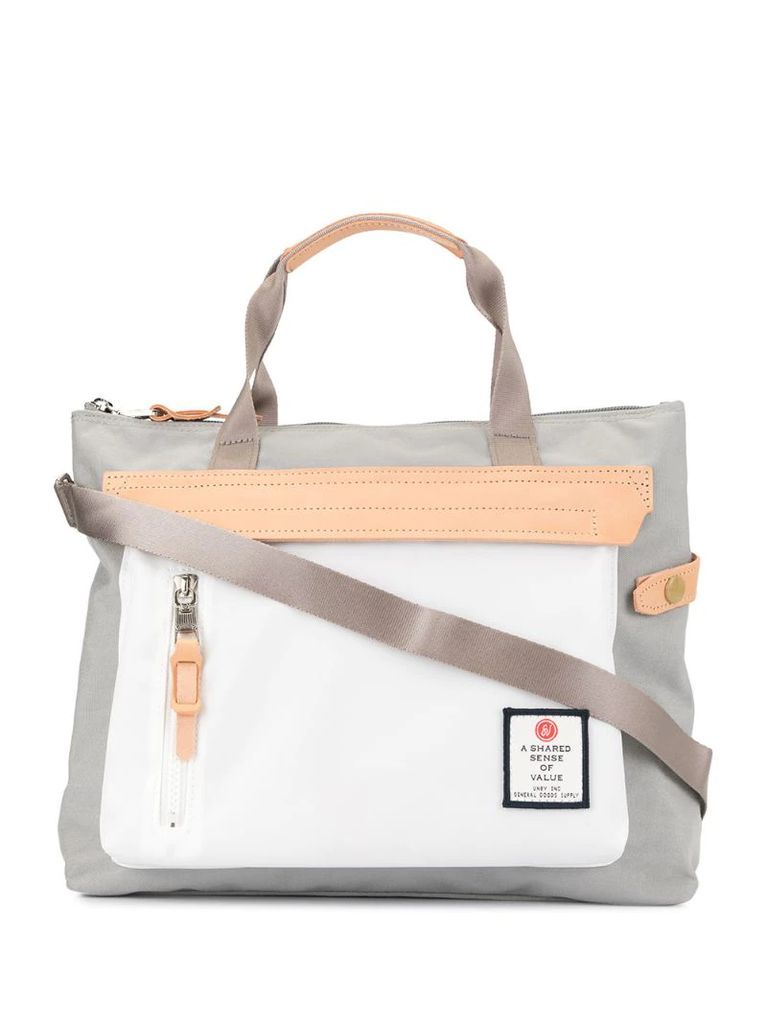 contrast panel tote