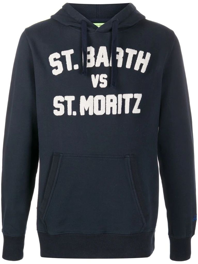 St Bath vs St Moritz hoodie