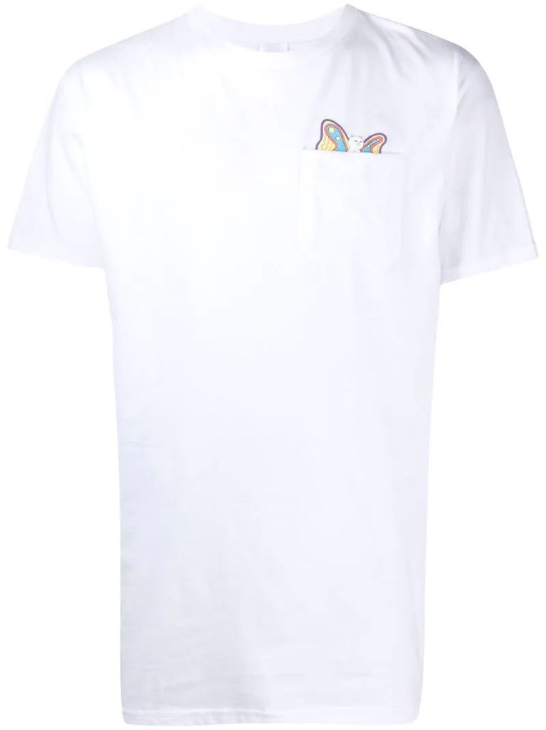 Floating pocket cotton T-shirt