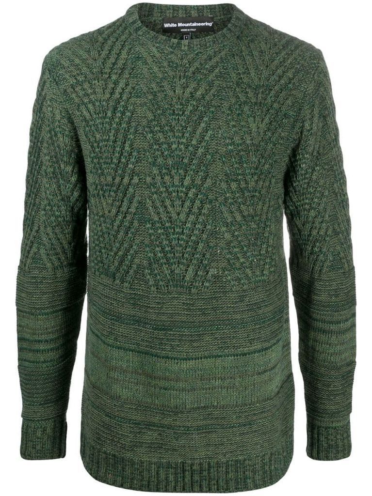 crew neck chunky knit jumper