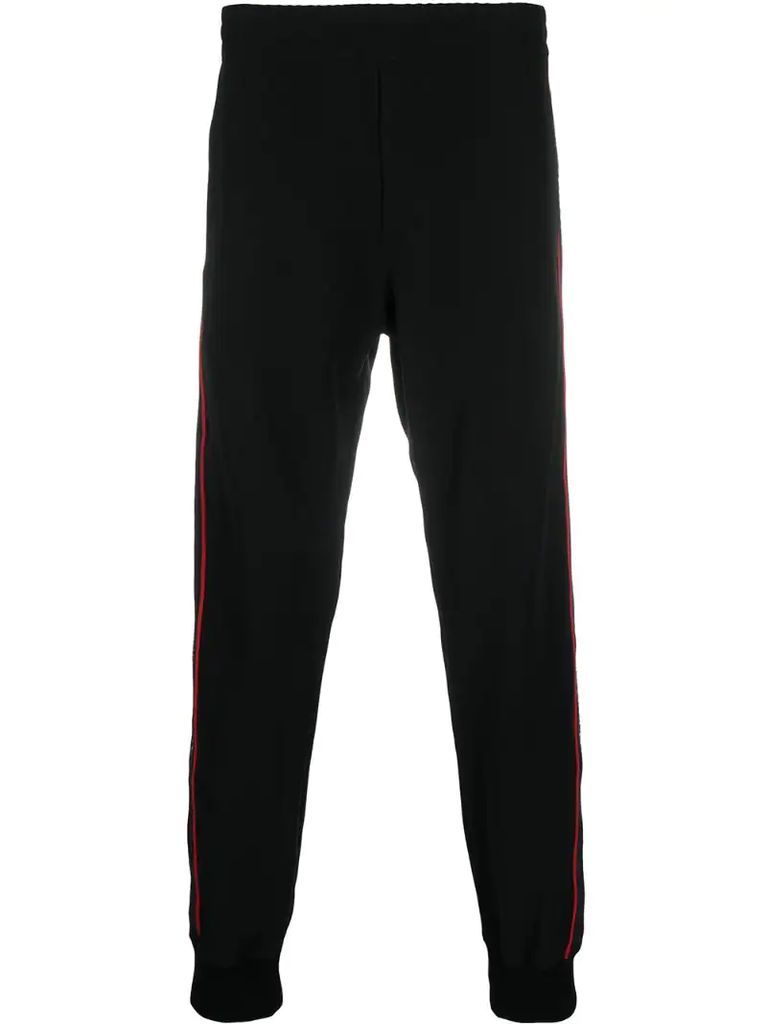 logo tape track trousers
