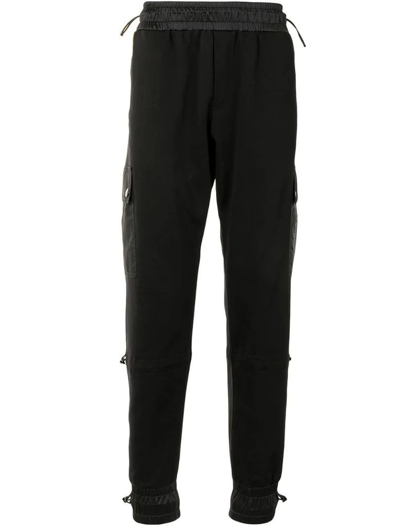 tapered cargo track trousers