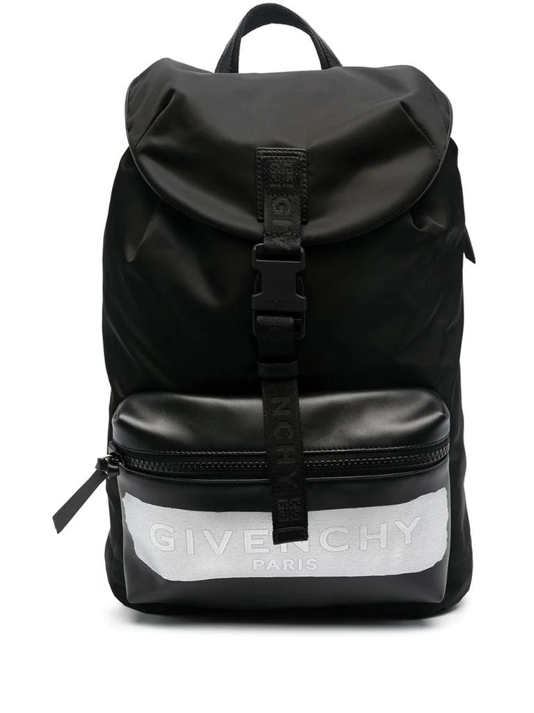 logo panel drawstring backpack
