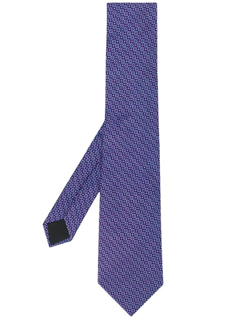 silk floral-print tie