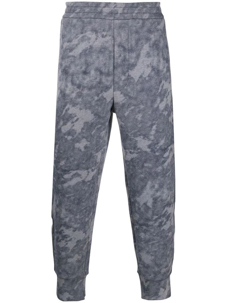 bleached effect track pants