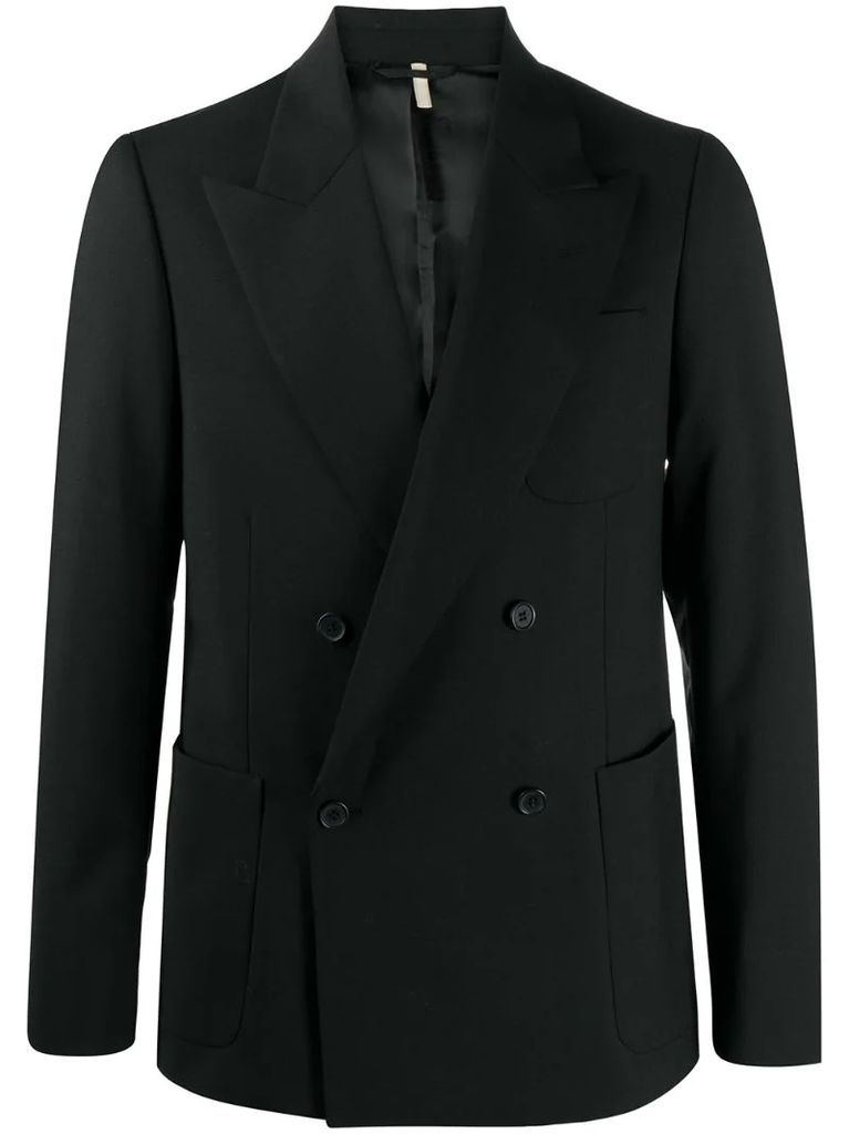 fitted double breasted blazer