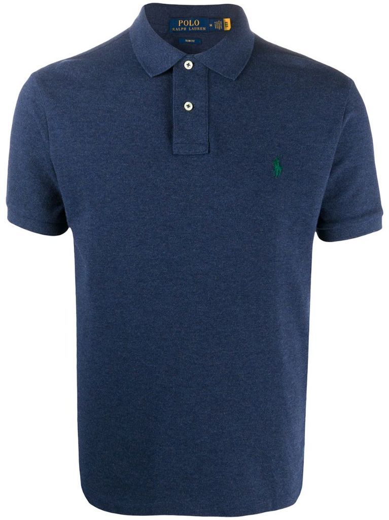 embroidered logo polo shirt