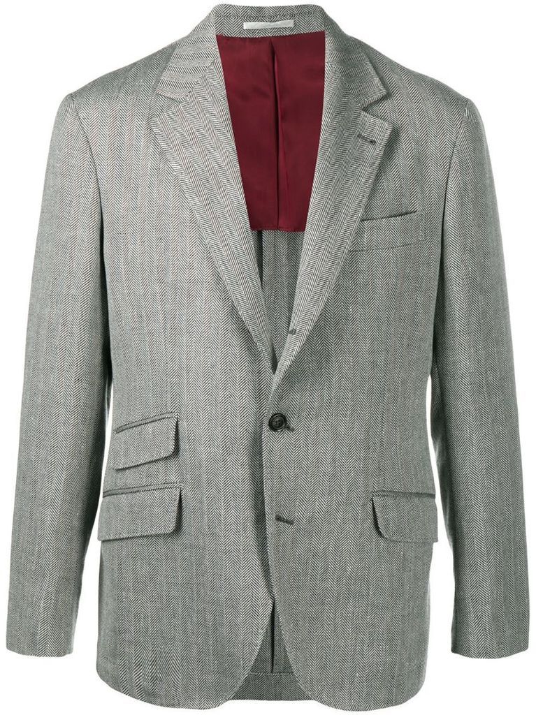 grey long-sleeve jacket