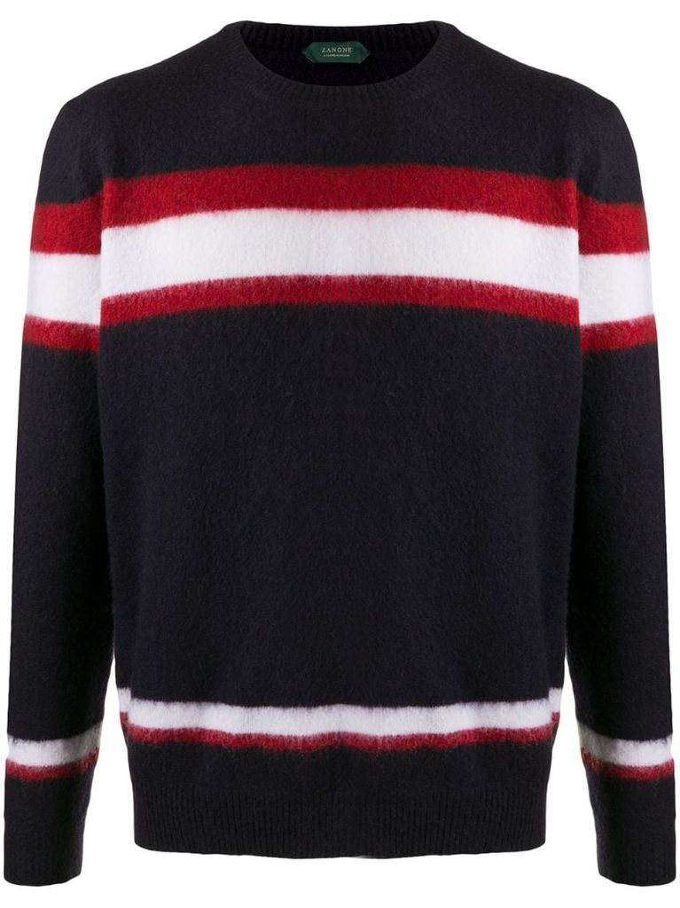 stripe colour-block jumper