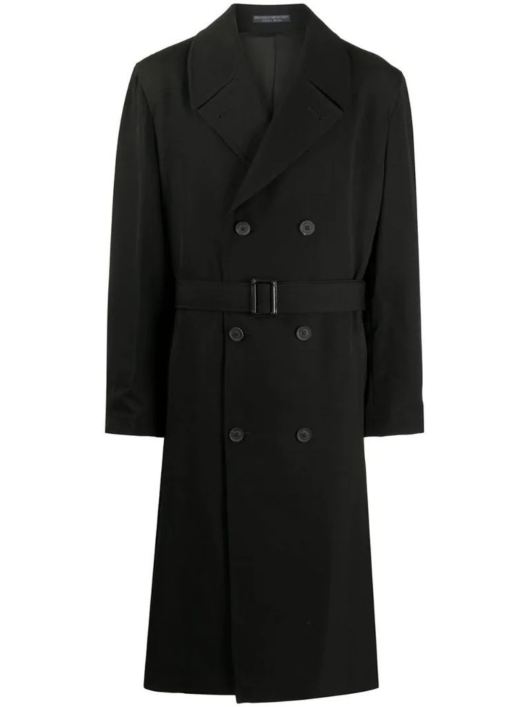 belted double-breasted coat