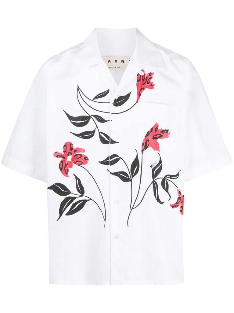 floral print cotton shirt
