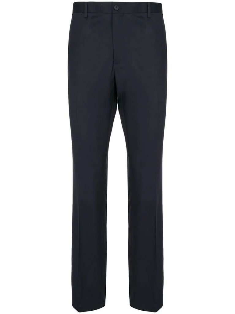 straight-leg tailored trousers