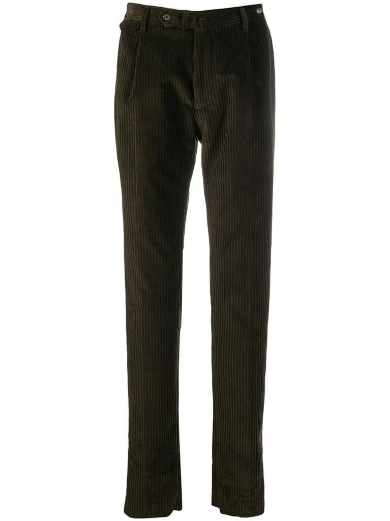 corduroy straight trousers