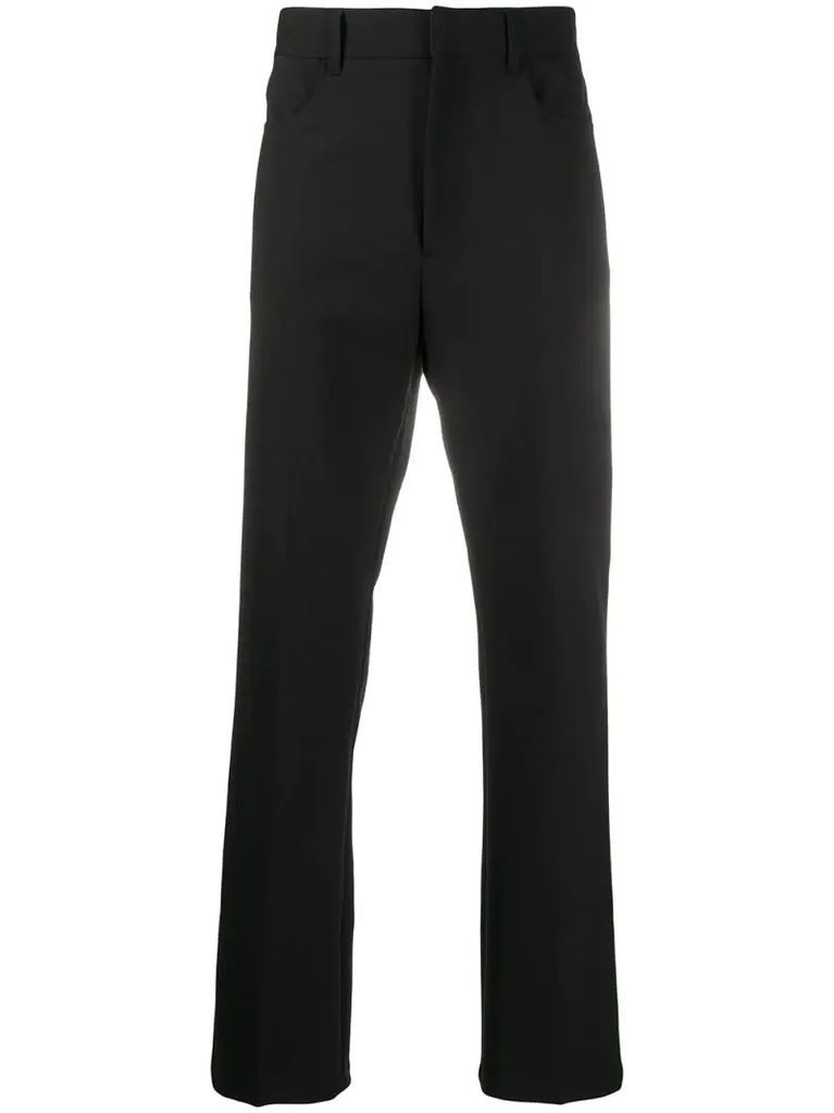 French straight-leg trousers