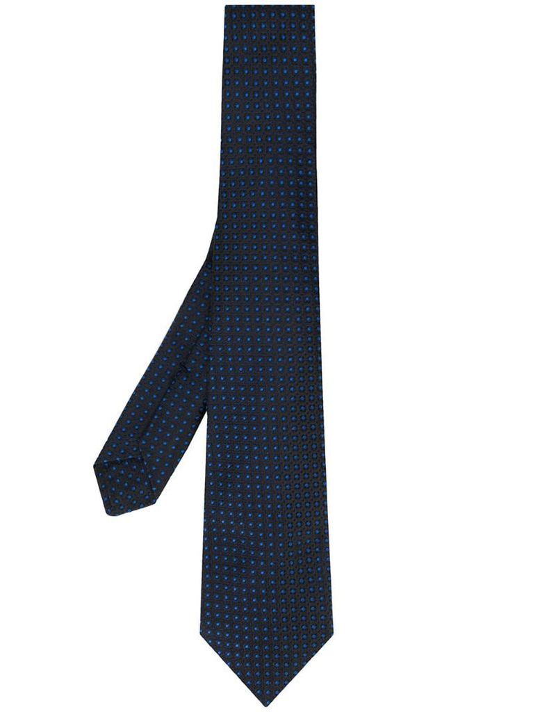 floral-pattern pointed tie