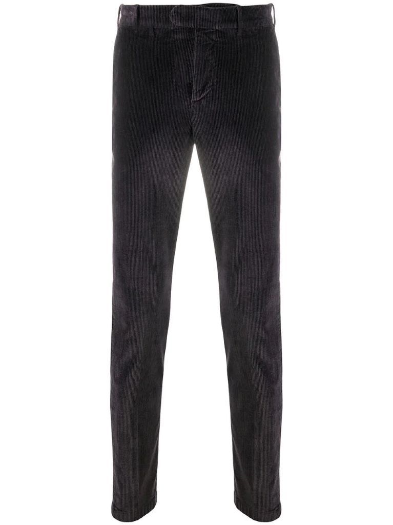 corduroy slim-fit trousers