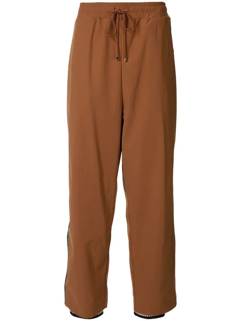 Layer drawstring trousers