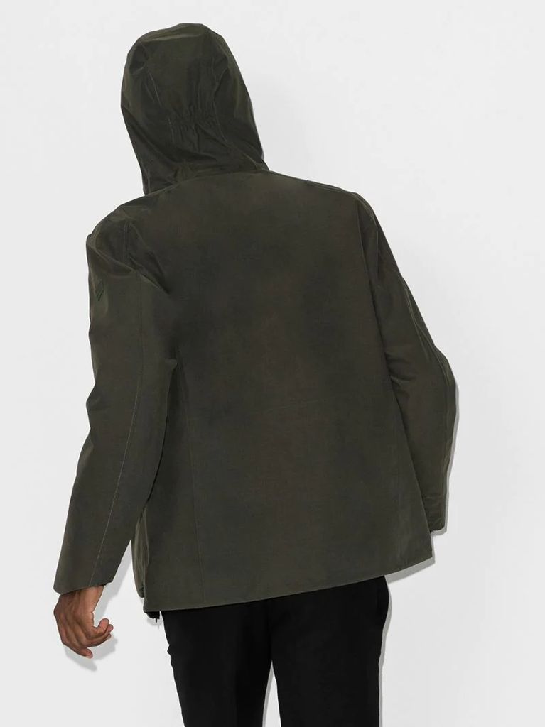 zip-pocket hooded jacket