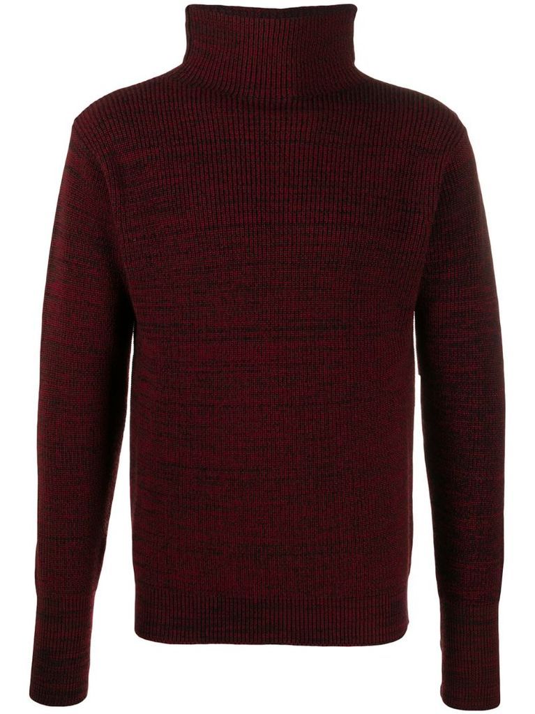 high neck knitted jumper