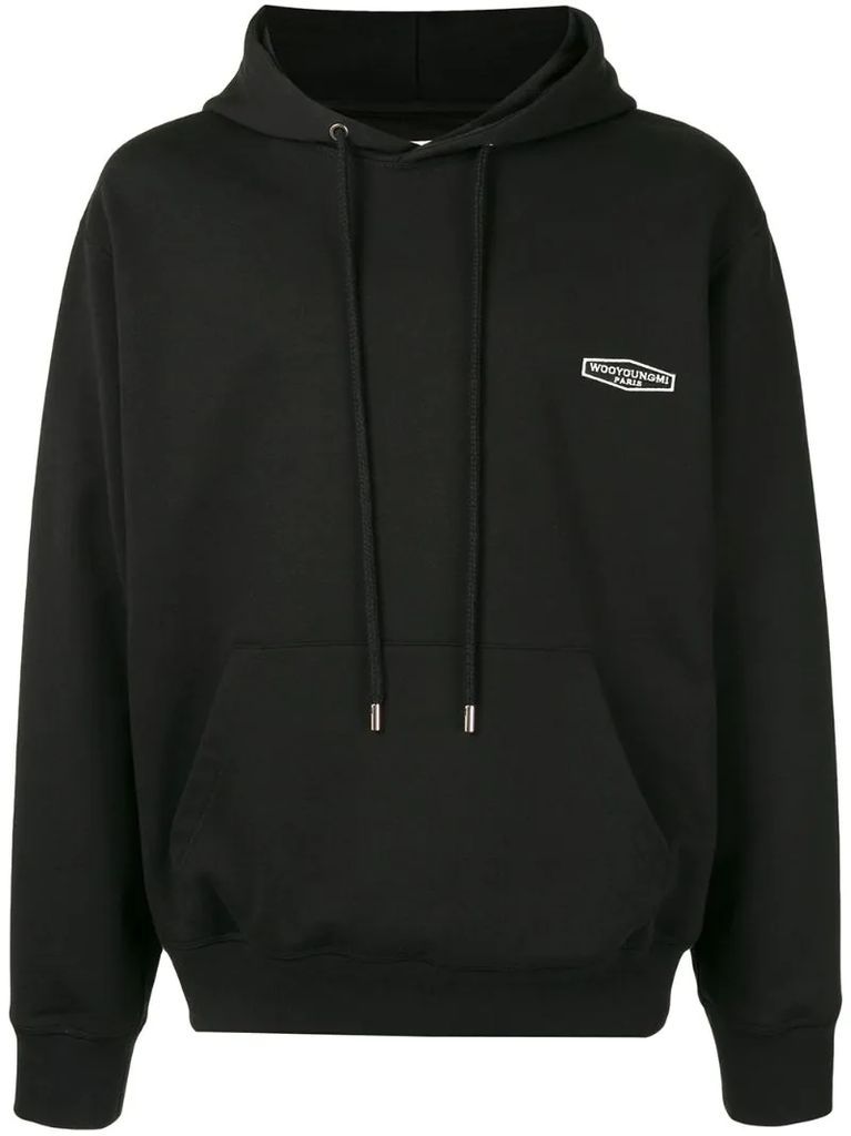 logo embroidered hoodie
