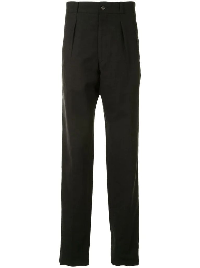 pleat detailing tailored trousers