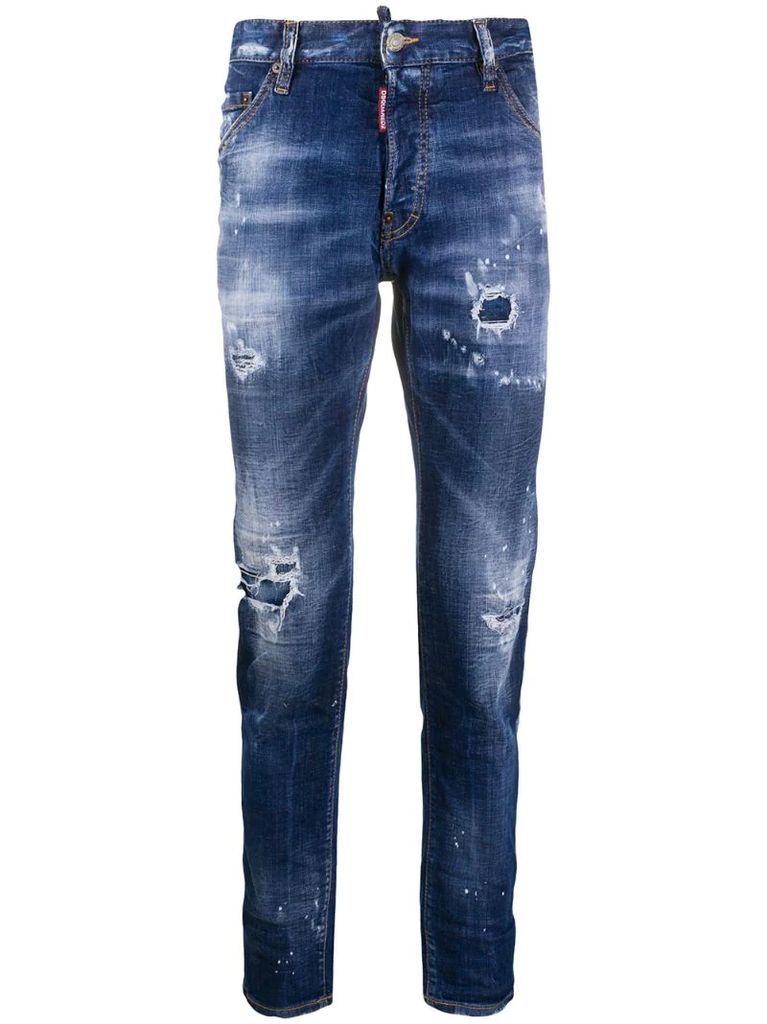 Cool Guy distressed slim-fit jeans