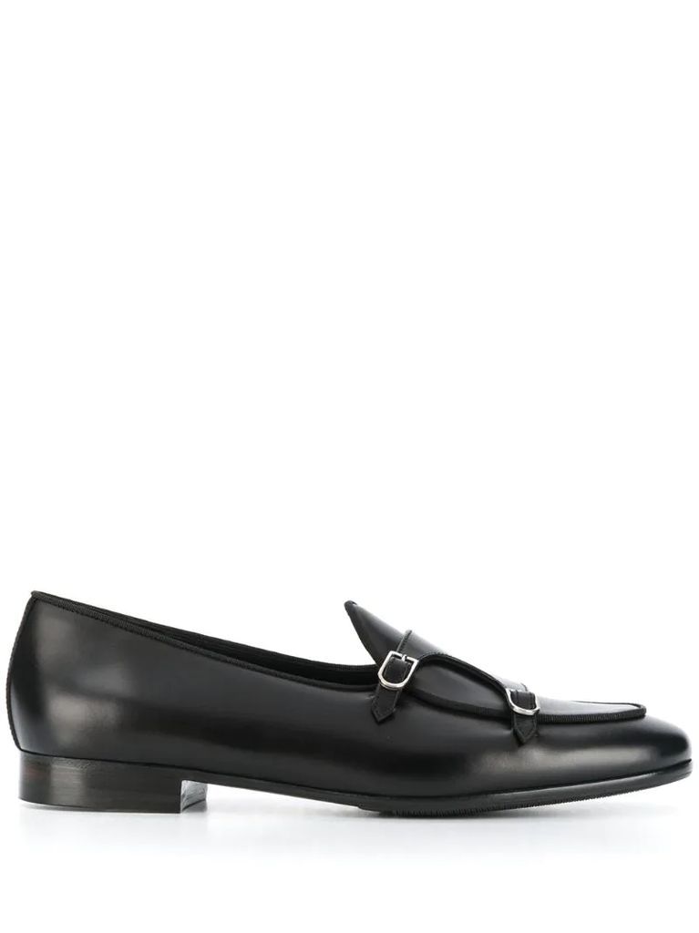 Brera leather monk shoes