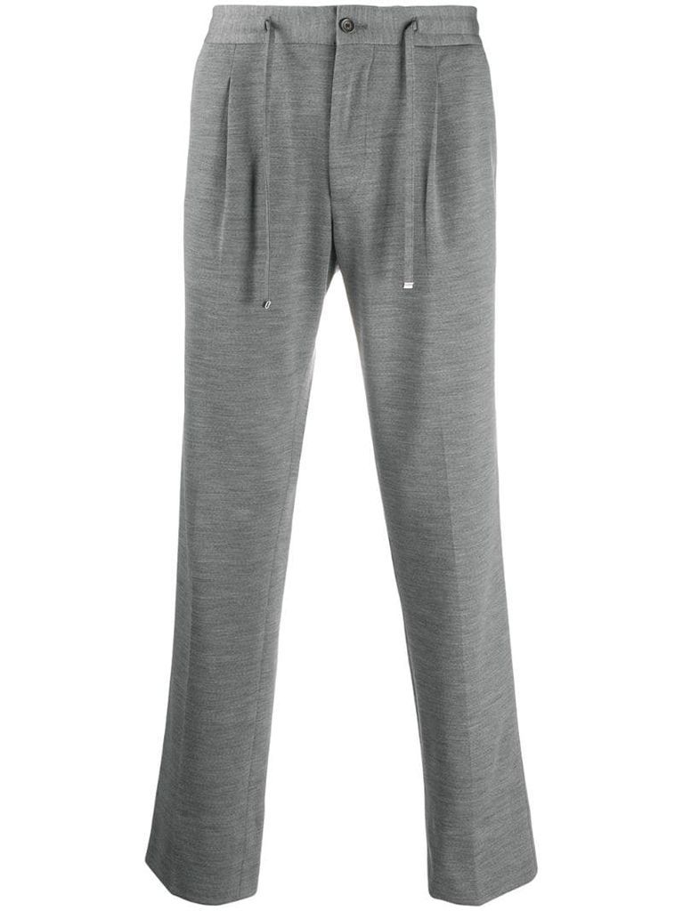 drawstring jersey trousers
