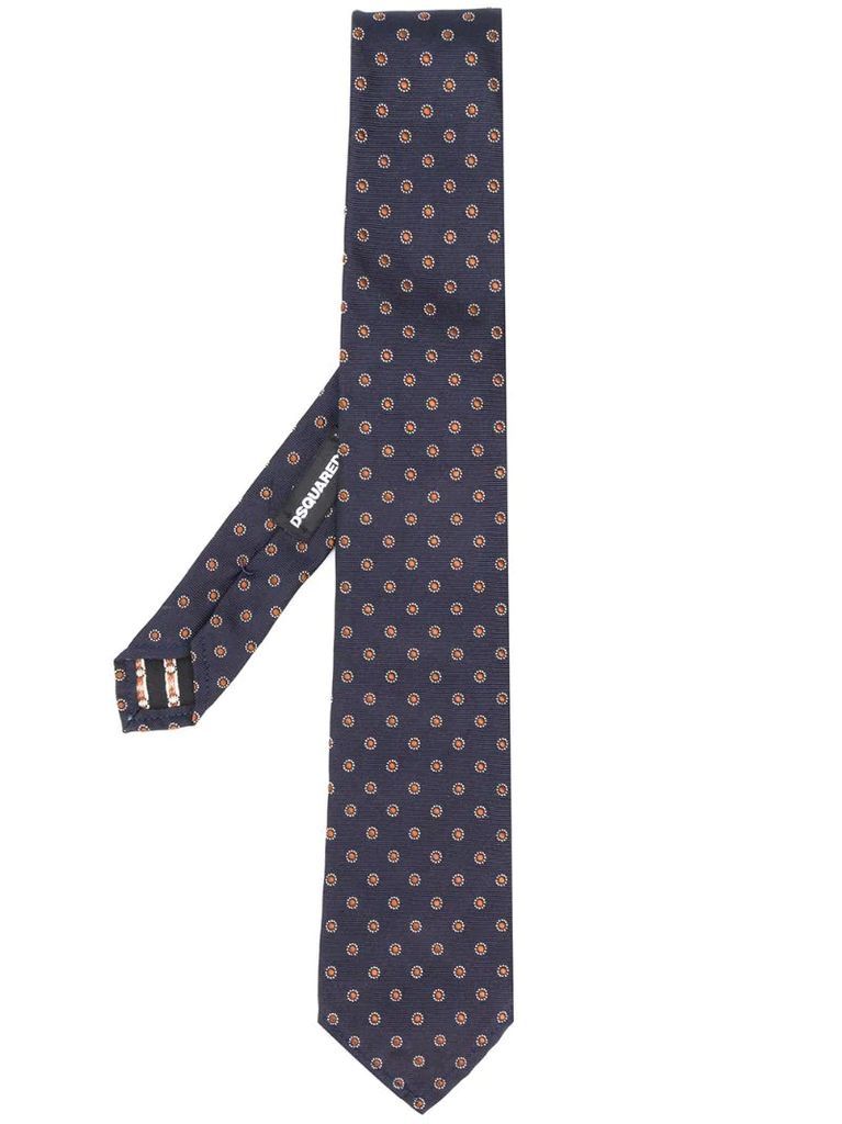 floral embroidered tie